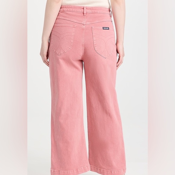Rollas High Rise Wide Leg Sailor Rose Jean BNWT - Picture 4 of 11